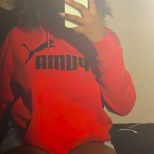 Puma red and black hoodie
